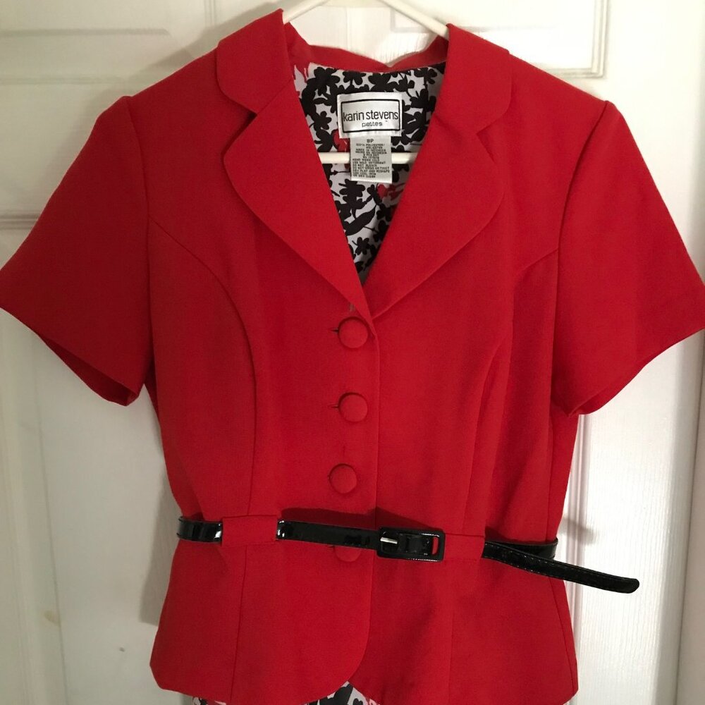 Karin Stevens Blazer & Skirt Set
